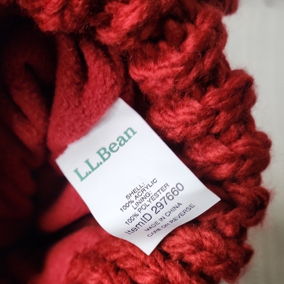 L.L. Bean Red Knit  Sock Holiday Stuffer - Picture 4 of 5